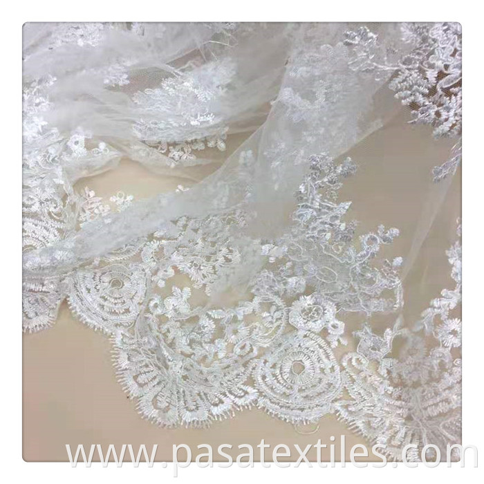 white bridal lace fabric 